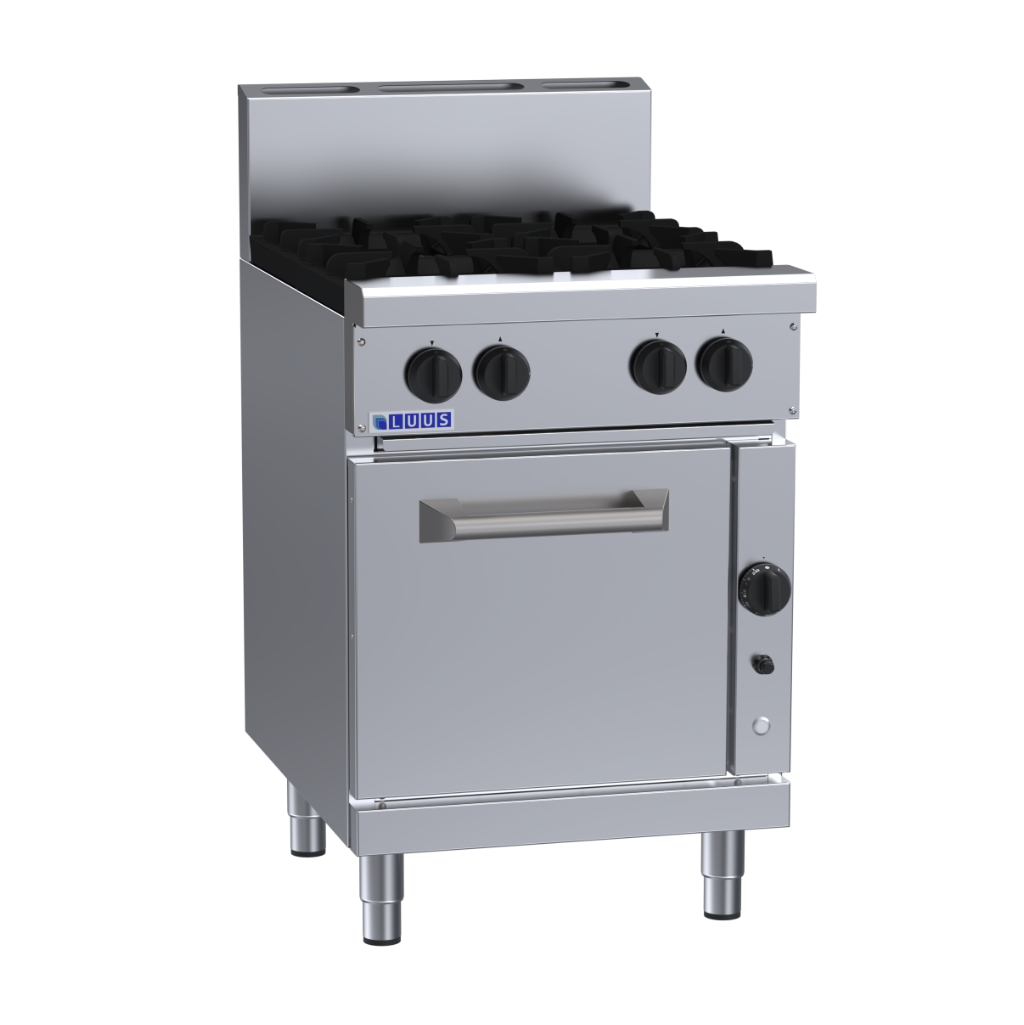 Luus RF-4B 600mm Commercial 4 Burner Range with Convection Oven RF-4B-NG