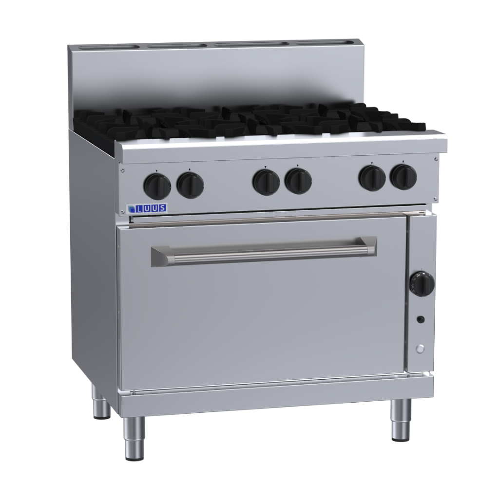 Luus RF-6B 900mm Commercial 6-Burner Range with Convection Oven RF-6B-LPG