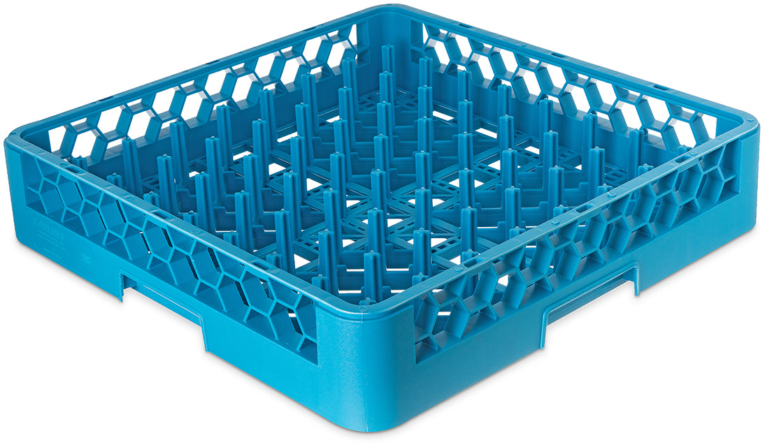 Carlisle OptiClean Blue All Purpose Peg Dish Rack 500mm x 500mm x 102mm. Peg Height: 63mm Space Between Peg: 45mm - RP14