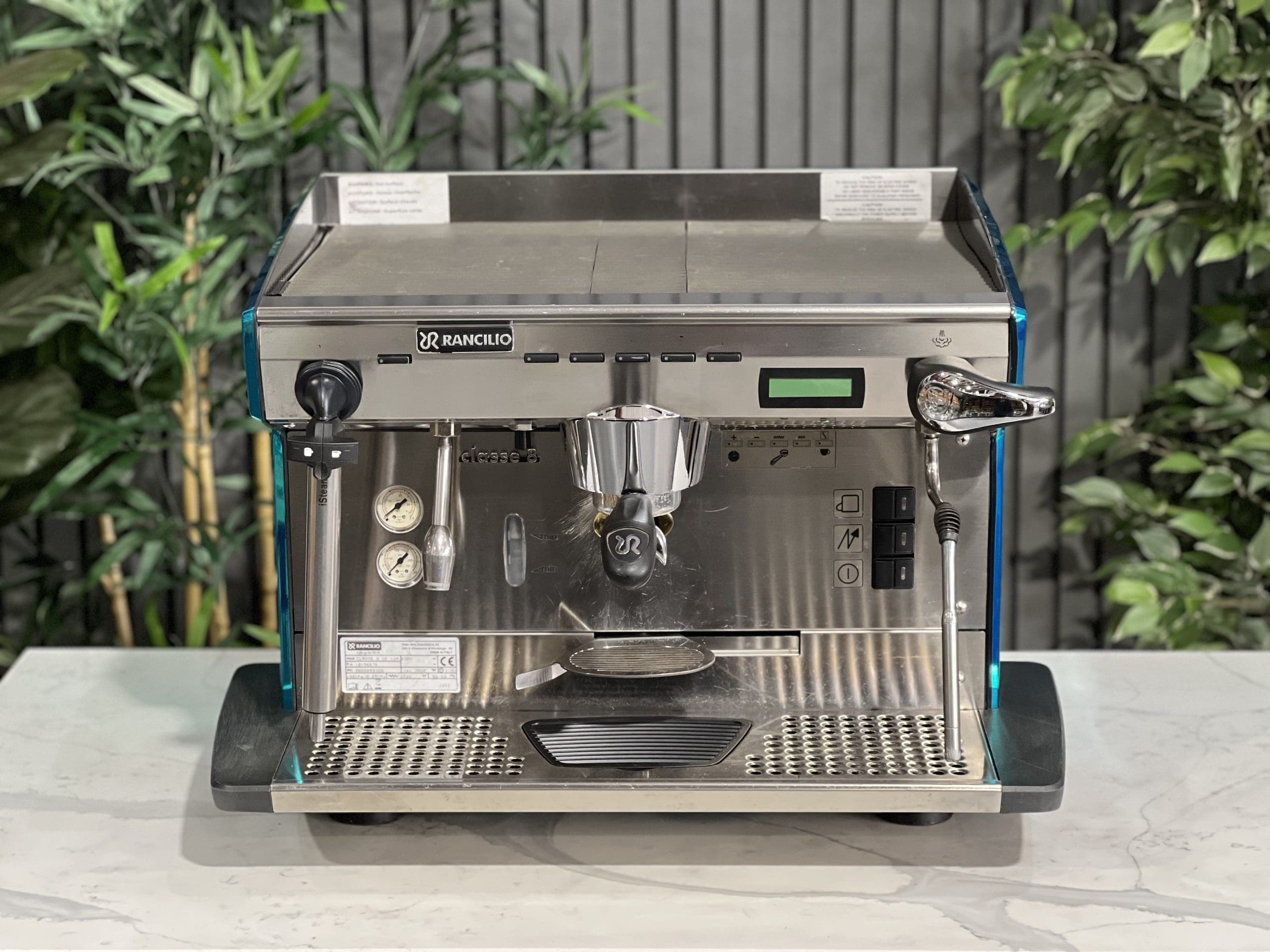 Rancilio Classe 8 Blue - 1 Group Commercial Espresso Machine - Chrome