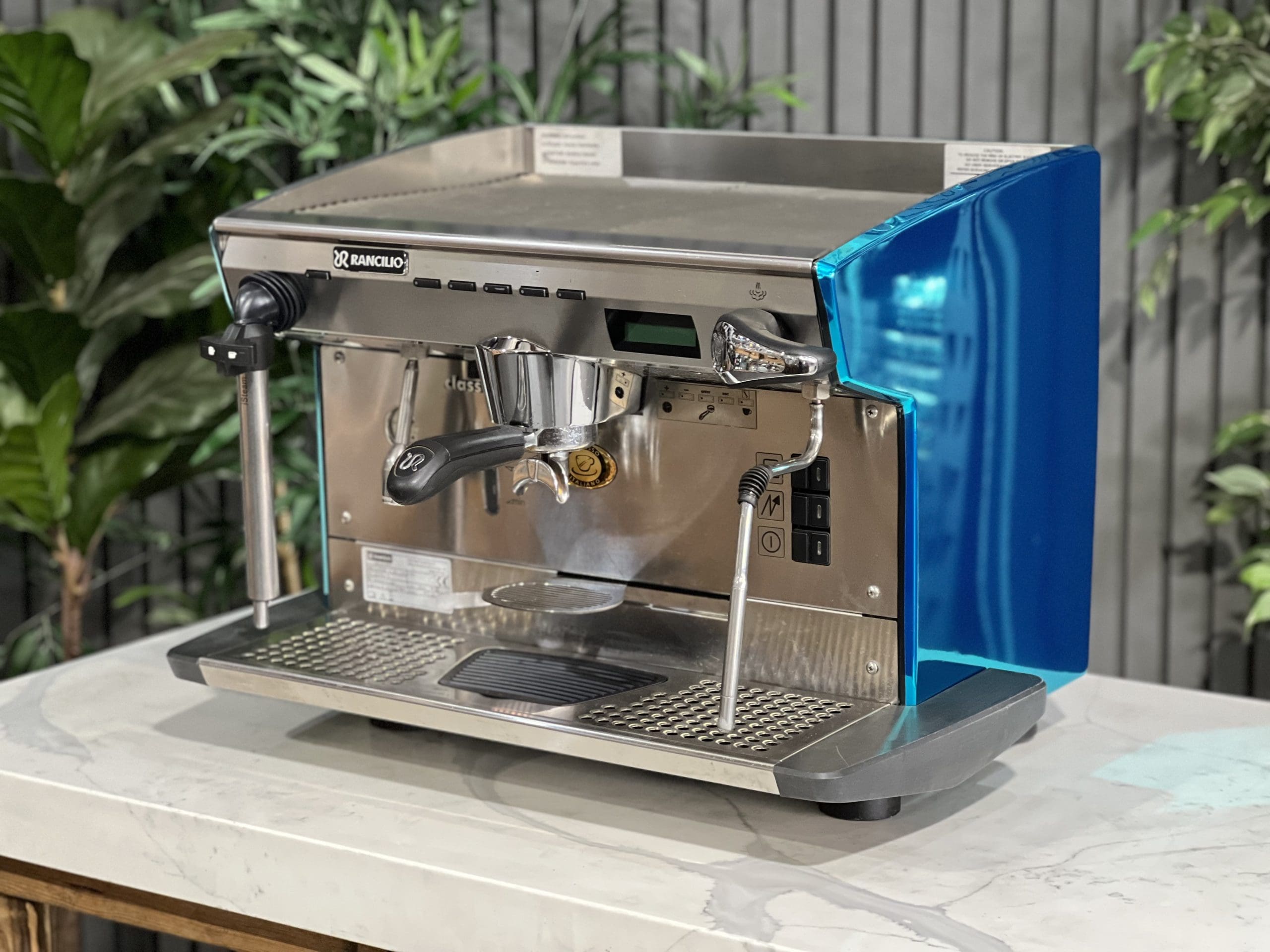 Rancilio Classe 8 Blue - 1 Group Commercial Espresso Machine - Chrome