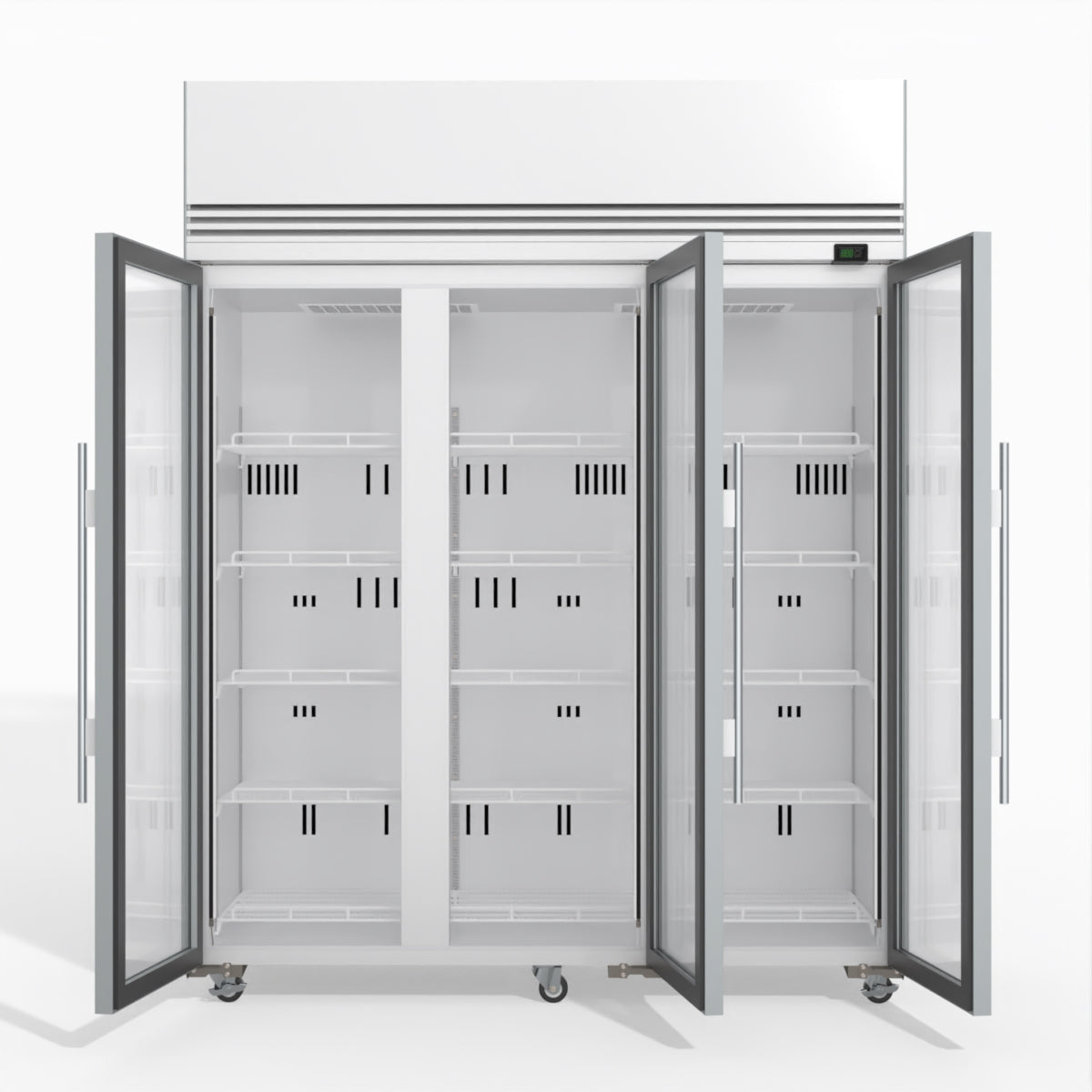 Skope TMF1500N-A 3 Glass Door Display or Storage Freezer Lit Sign 1396L - White - TMF1500N-A