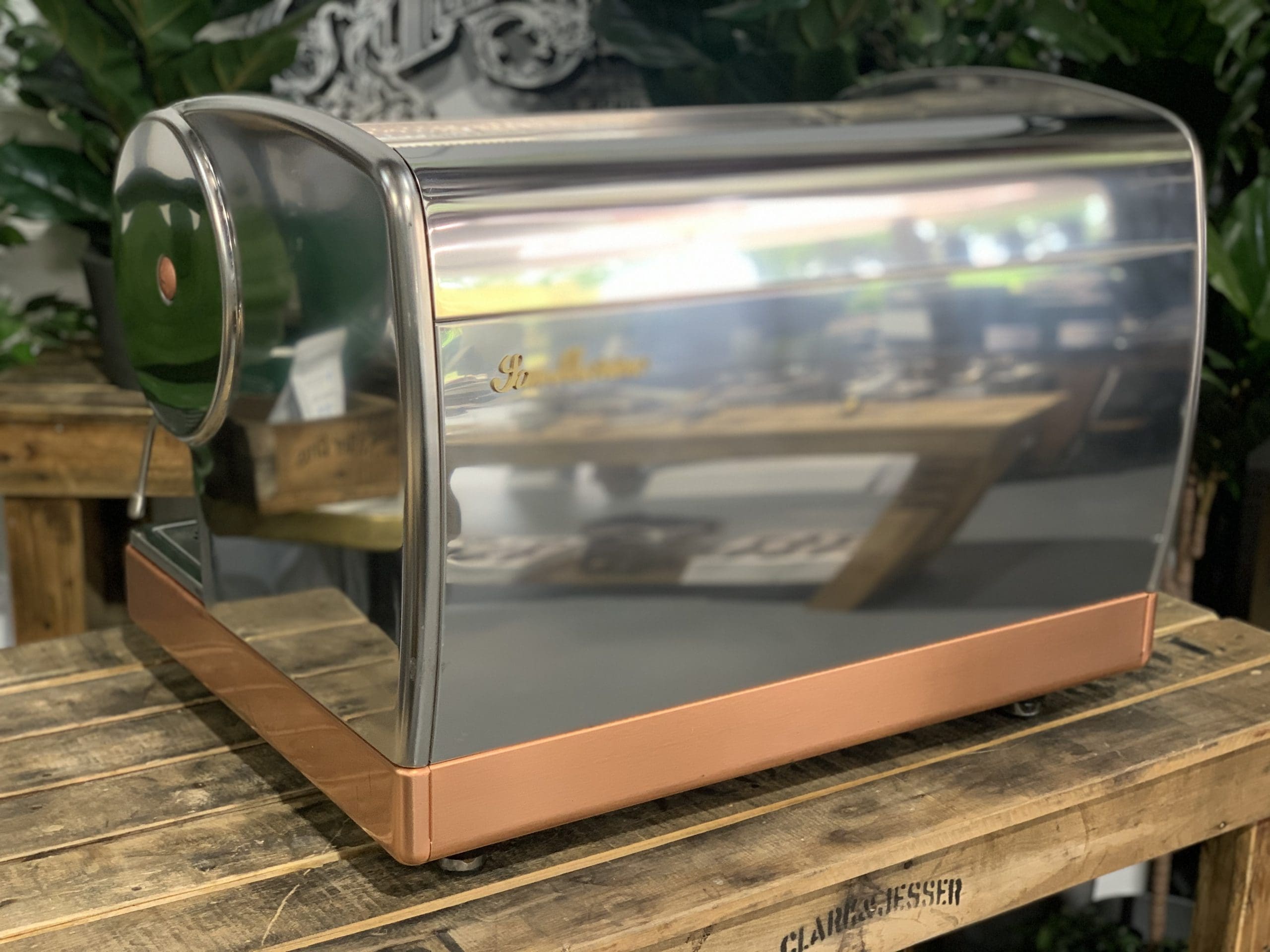 San Marino Lisa Brass Base - 2 Group Commercial Espresso Machine - Stainless Steel
