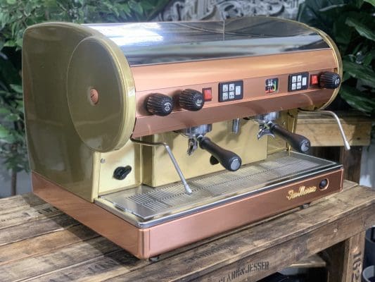San Marino Lisa Brass - 2 Group Commercial Espresso Machine - Gold