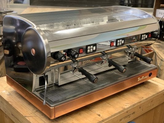San Marino Lisa Brass Base - 3 Group Commercial Espresso Machine