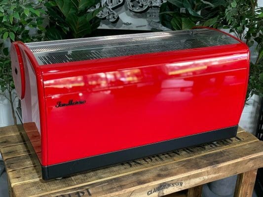 San Marino Lisa - 3 Group Commercial Espresso Machine - Red