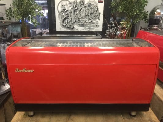 San Marino Lisa R - 3 Group Commercial Espresso Machine - Red