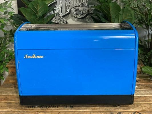 San Marino Lisa Semi Automatic - 2 Group Commercial Espresso Machine - Blue