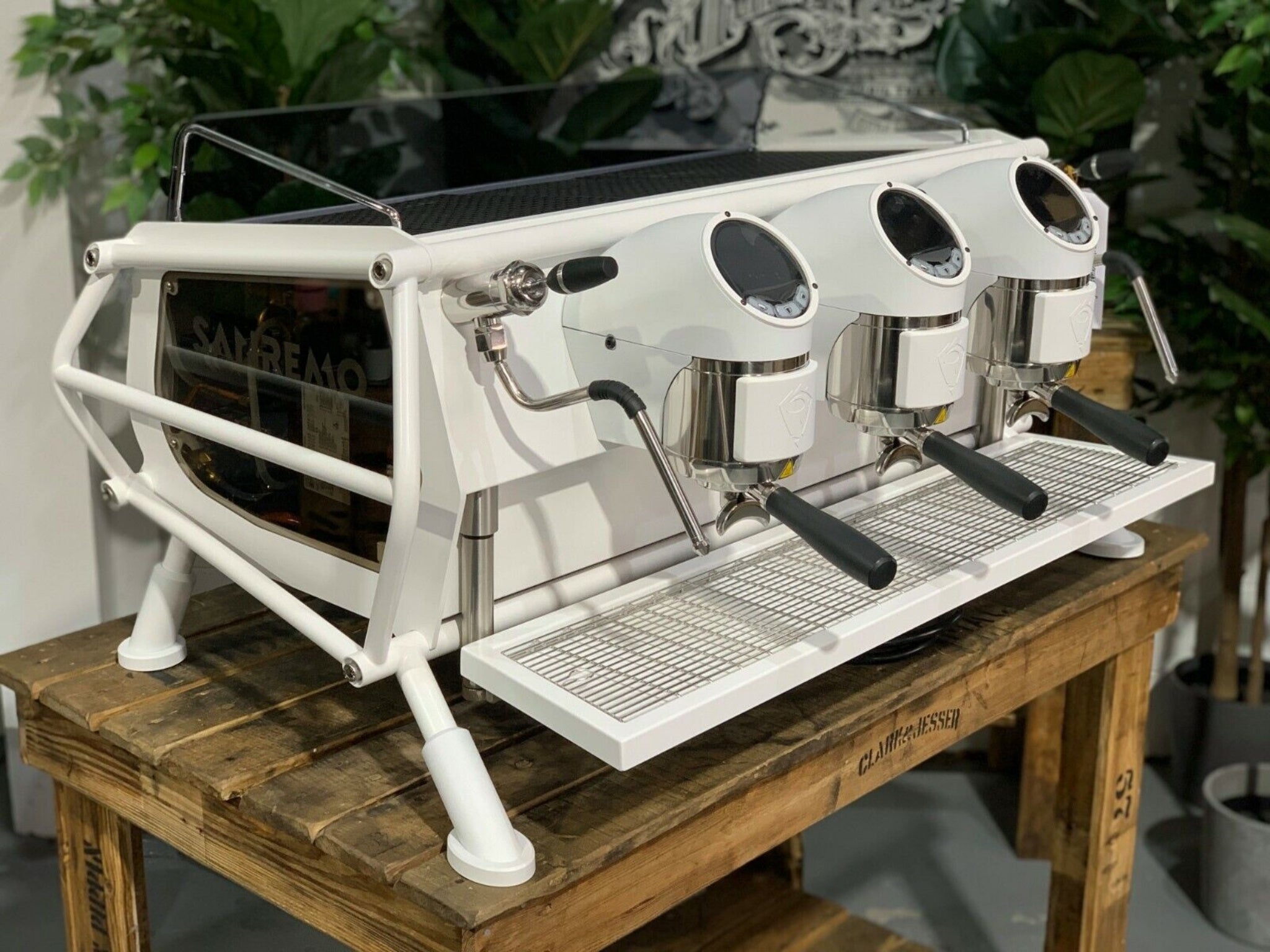 San Remo Cafe Racer Naked - 3 Group Commercial Espresso Machine - White