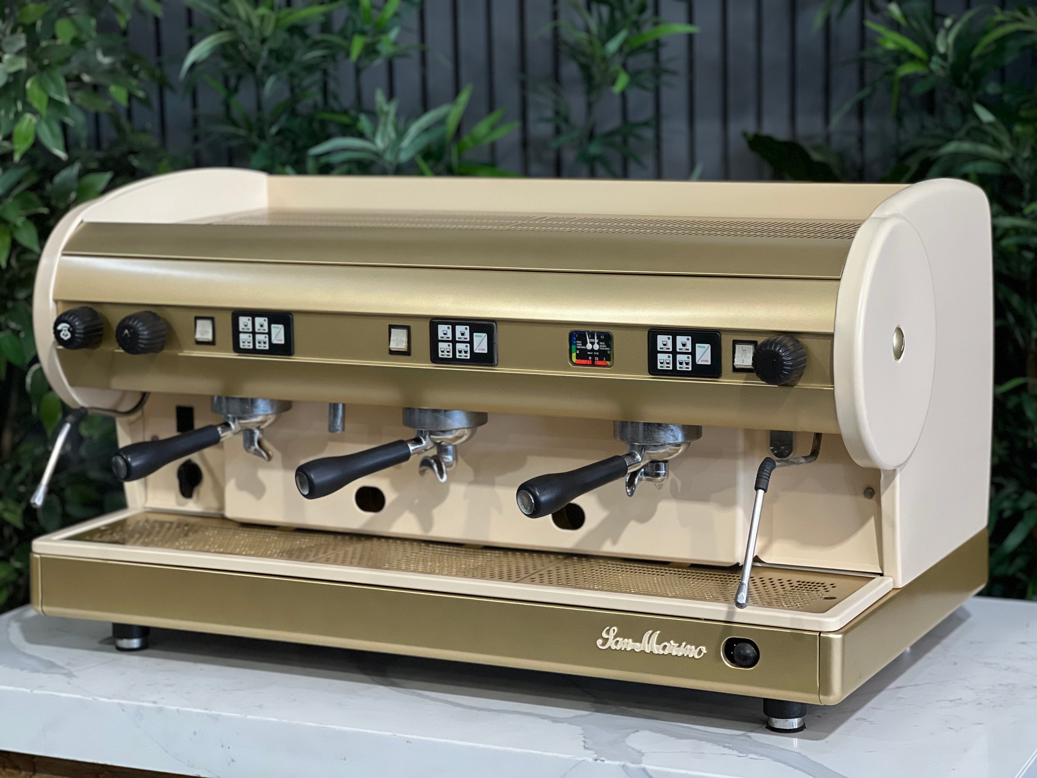 San Marino Lisa Cream - 3 Group Commercial Espresso Machine - Gold
