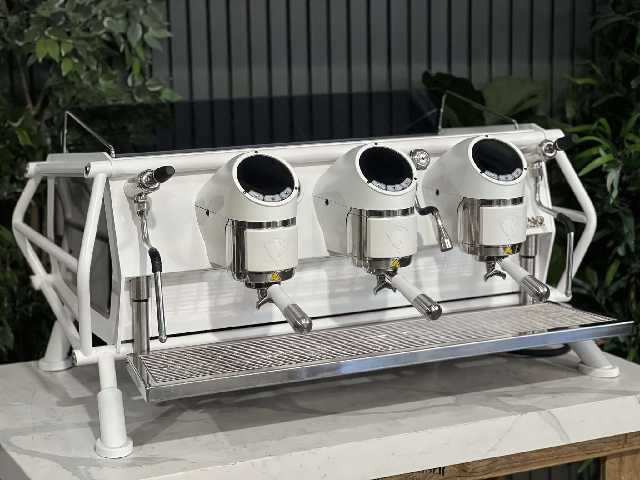 San Remo Cafe Racer Naked - 3 Group Commercial Espresso Machine - White