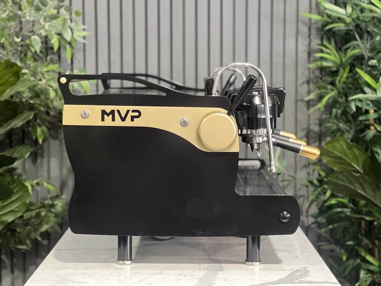 Synesso MVP Shot Timers Black - 3 Group Commercial Espresso Machine - Gold