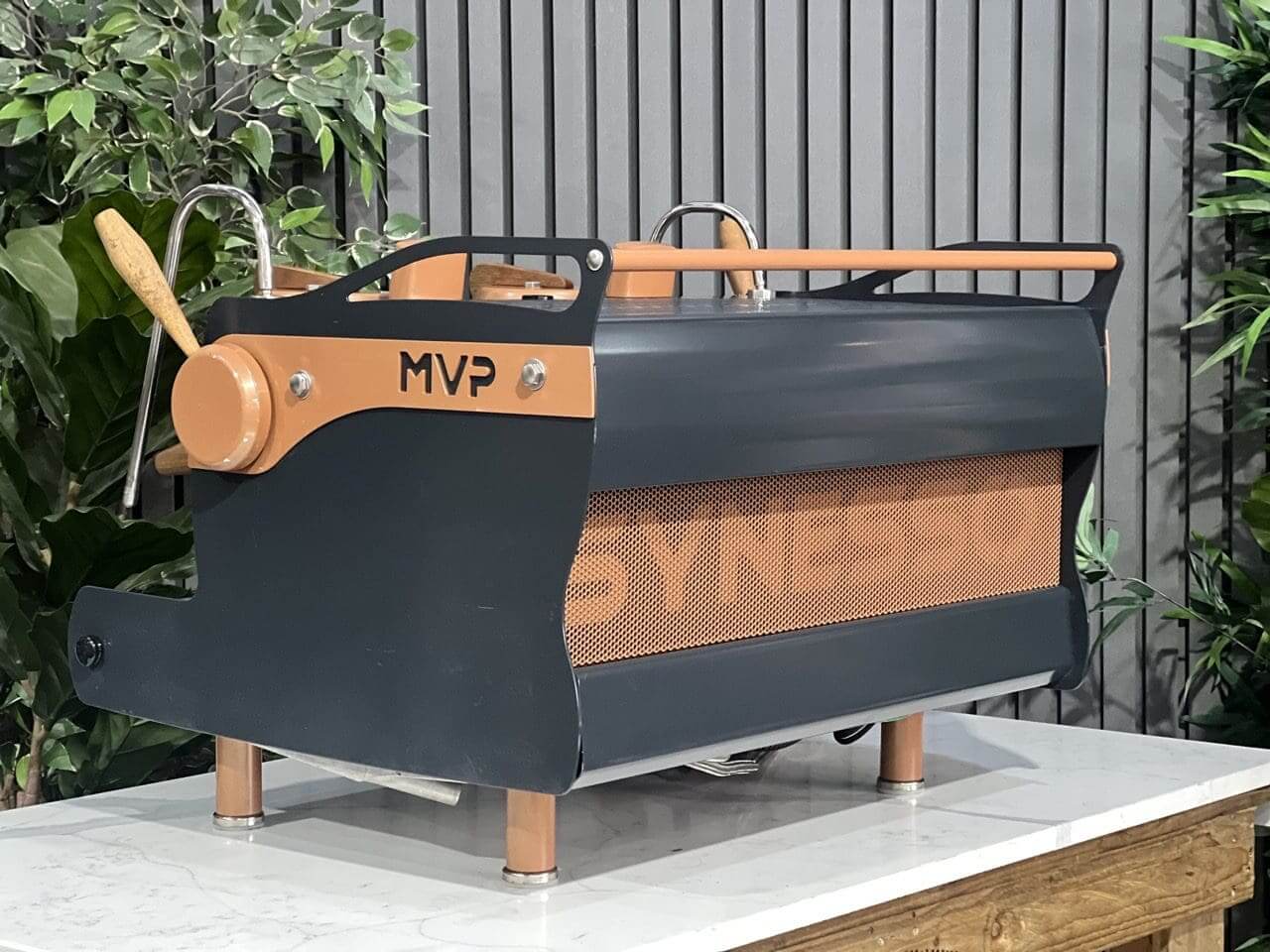 Synesso MVP Navy Blue - 2 Group Commercial Espresso Machine - Brown