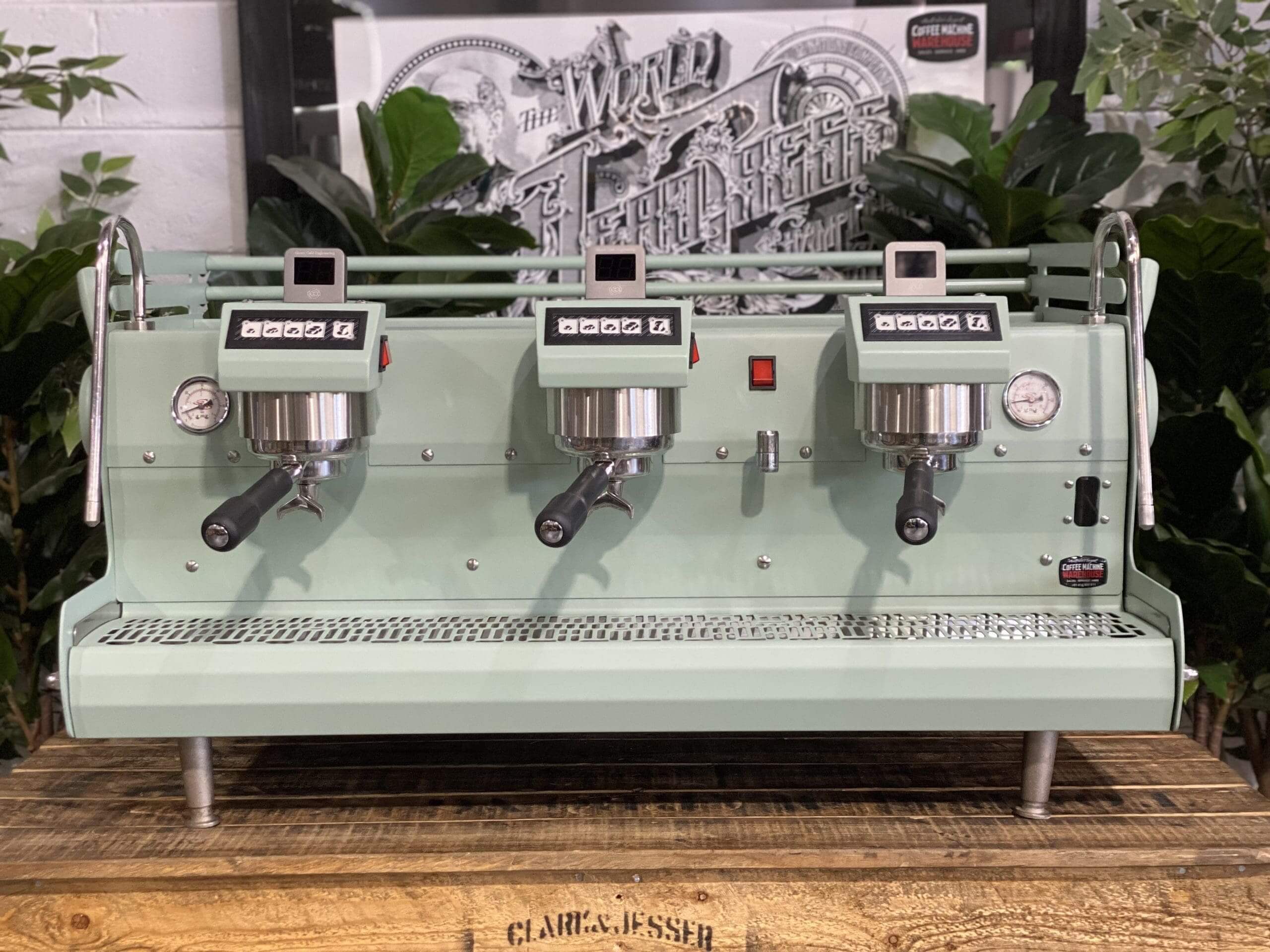 Synesso Sabre W Shot Timers Sage - 3 Group Commercial Espresso Machine - Green