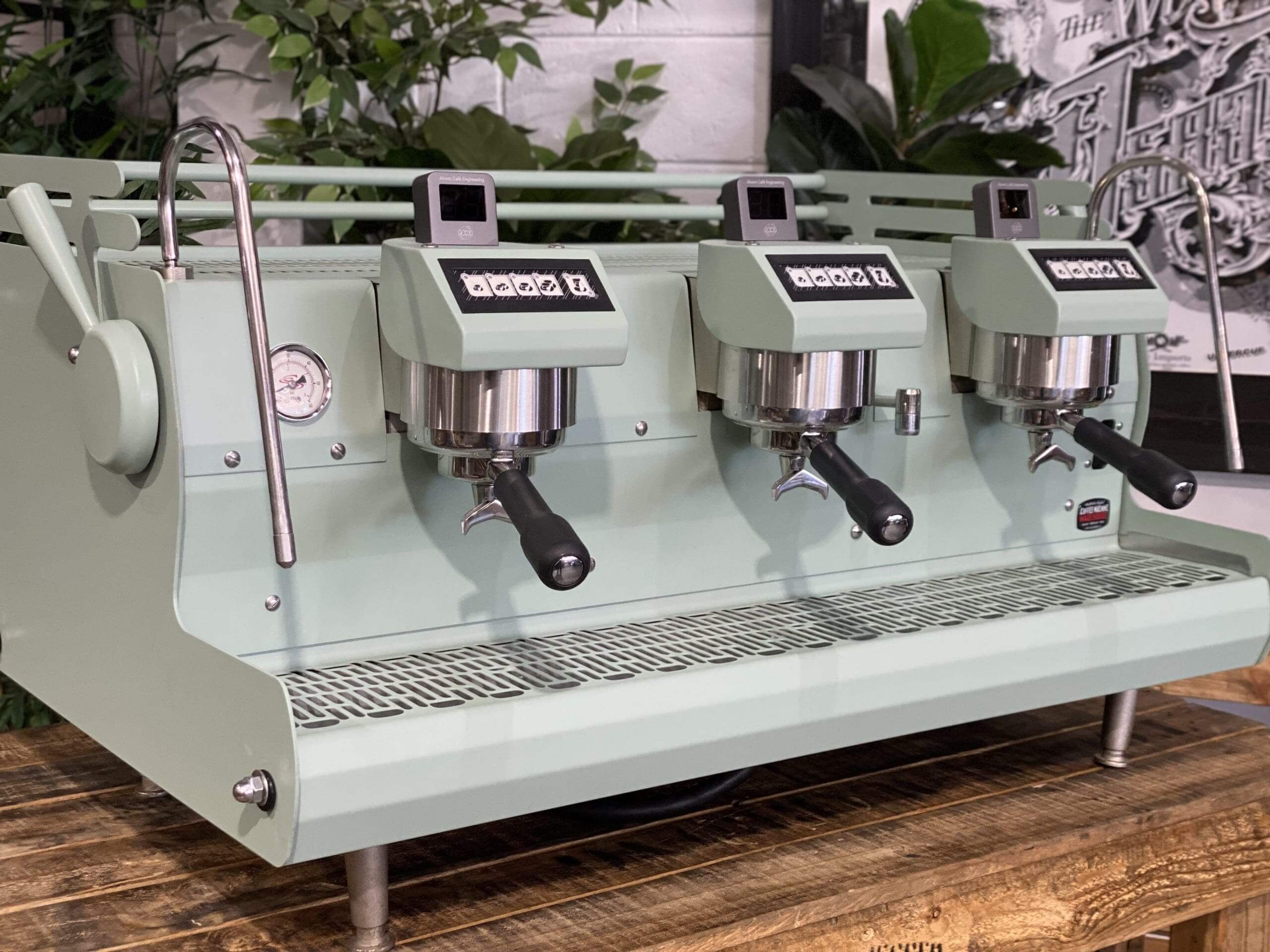 Synesso Sabre W Shot Timers Sage - 3 Group Commercial Espresso Machine - Green