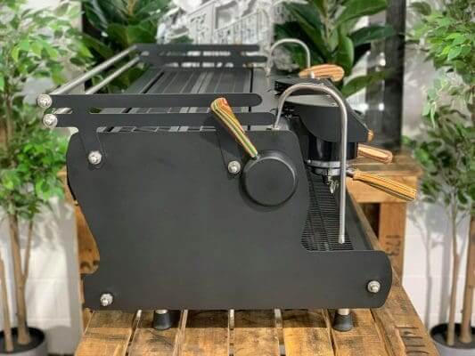 Synesso Sabre Hybrid - Matte Black / Skateboard Custom - 3 Group Commercial Espresso Machine - Timber
