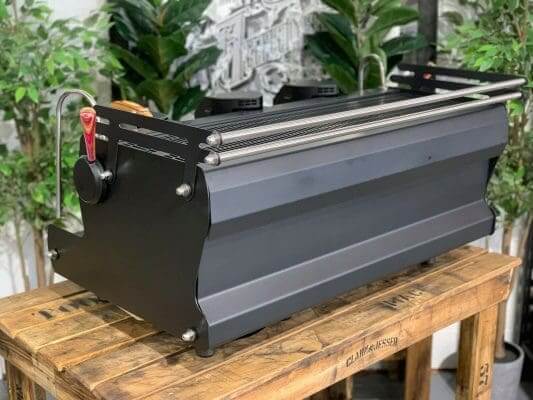 Synesso Sabre Hybrid - Matte Black / Skateboard Custom - 3 Group Commercial Espresso Machine - Timber