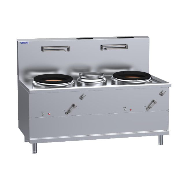 Luus 2 Air-Blast Burners & 1 Centre-Pot Fo San Wok WV-1A1P1A