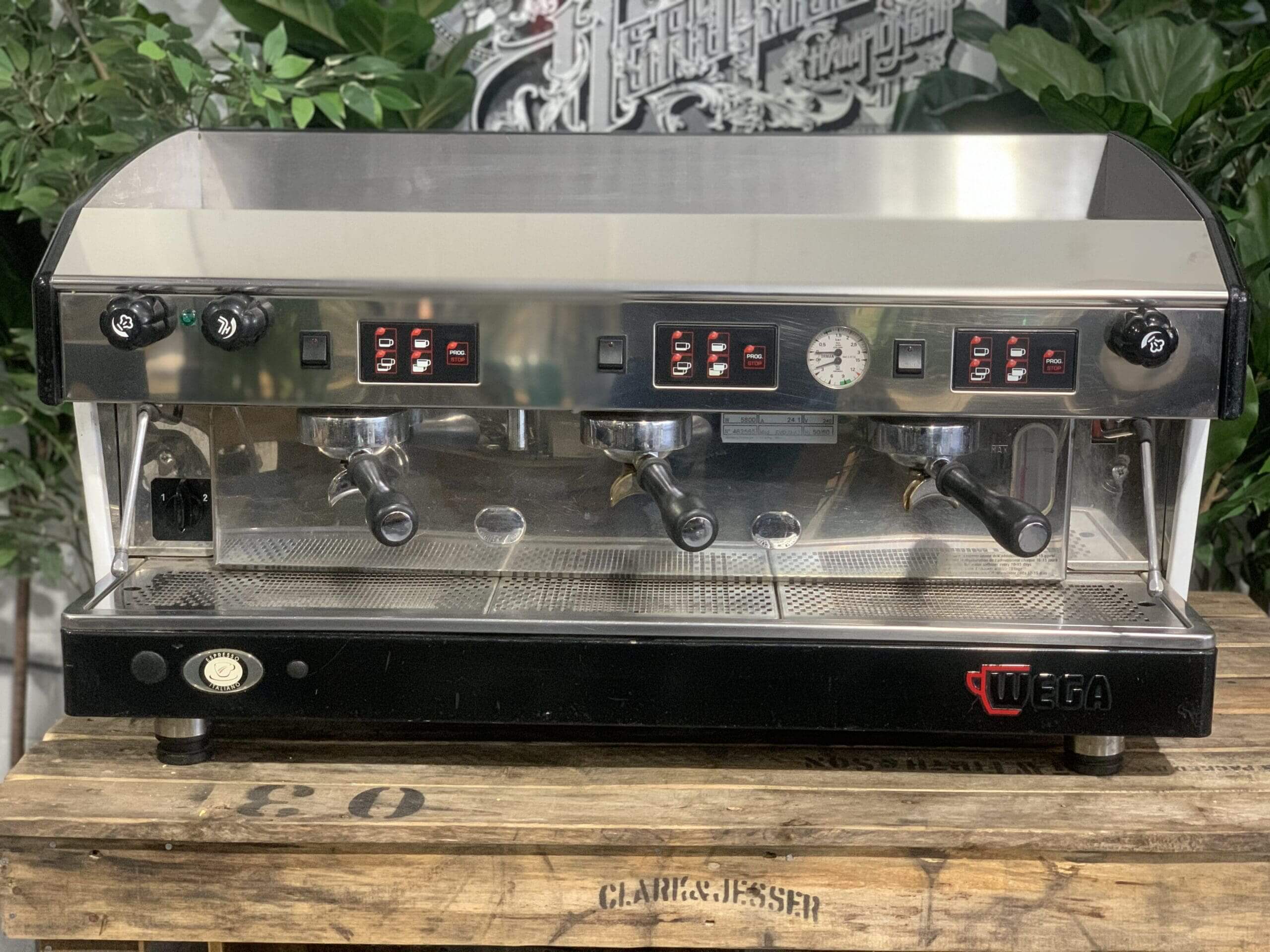 Wega Atlas Black - 3 Group Commercial Espresso Machine - White