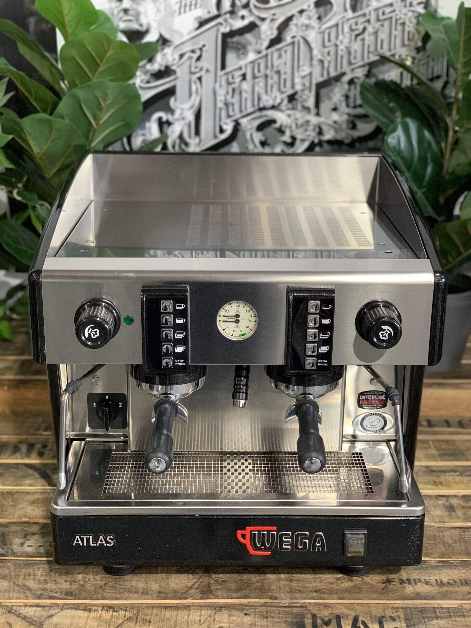 Wega Atlas EVD Compact - 2 Group Commercial Espresso Machine - Black