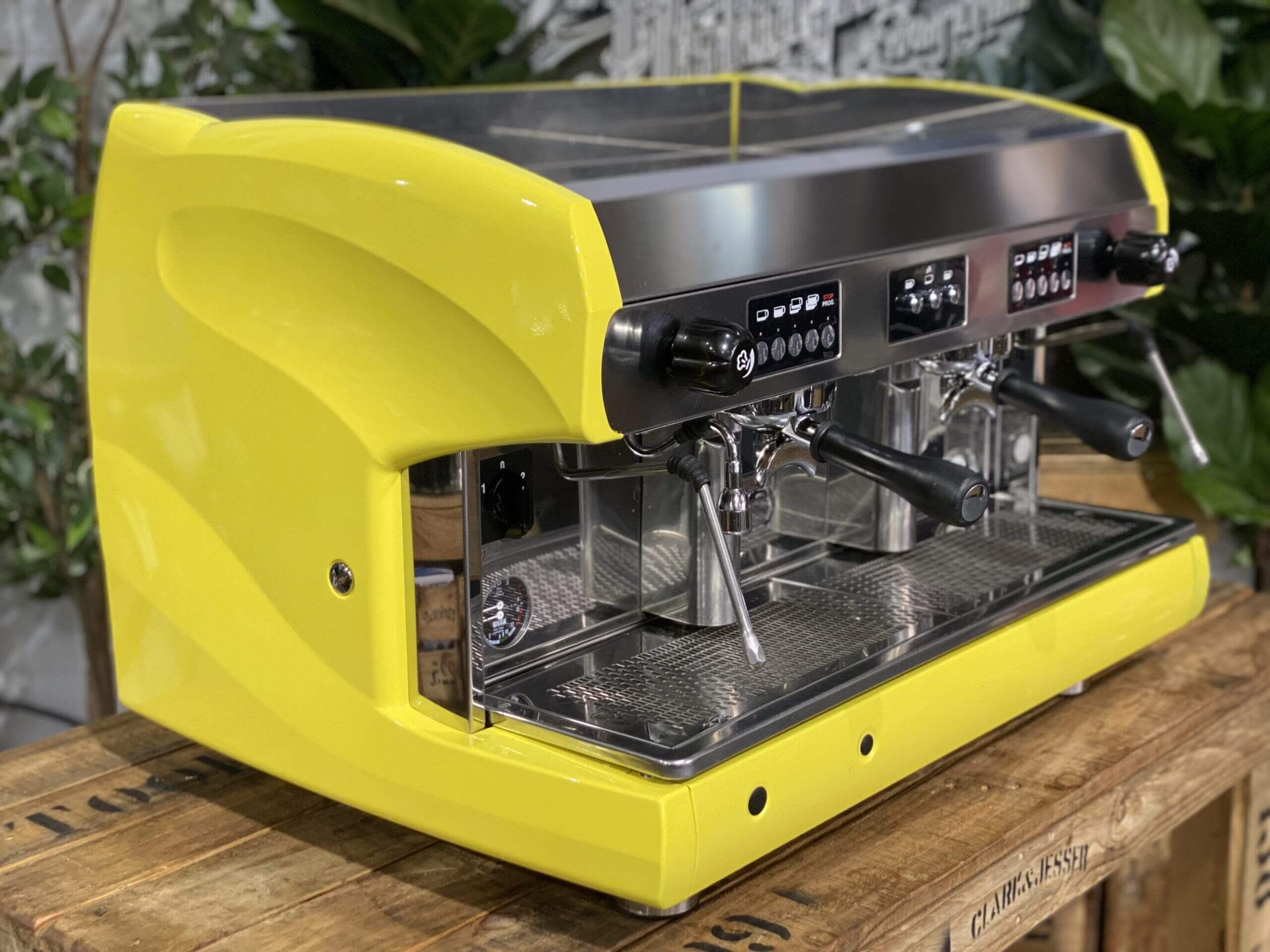 Wega Polaris High Cup Bright - 2 Group Commercial Espresso Machine - Yellow