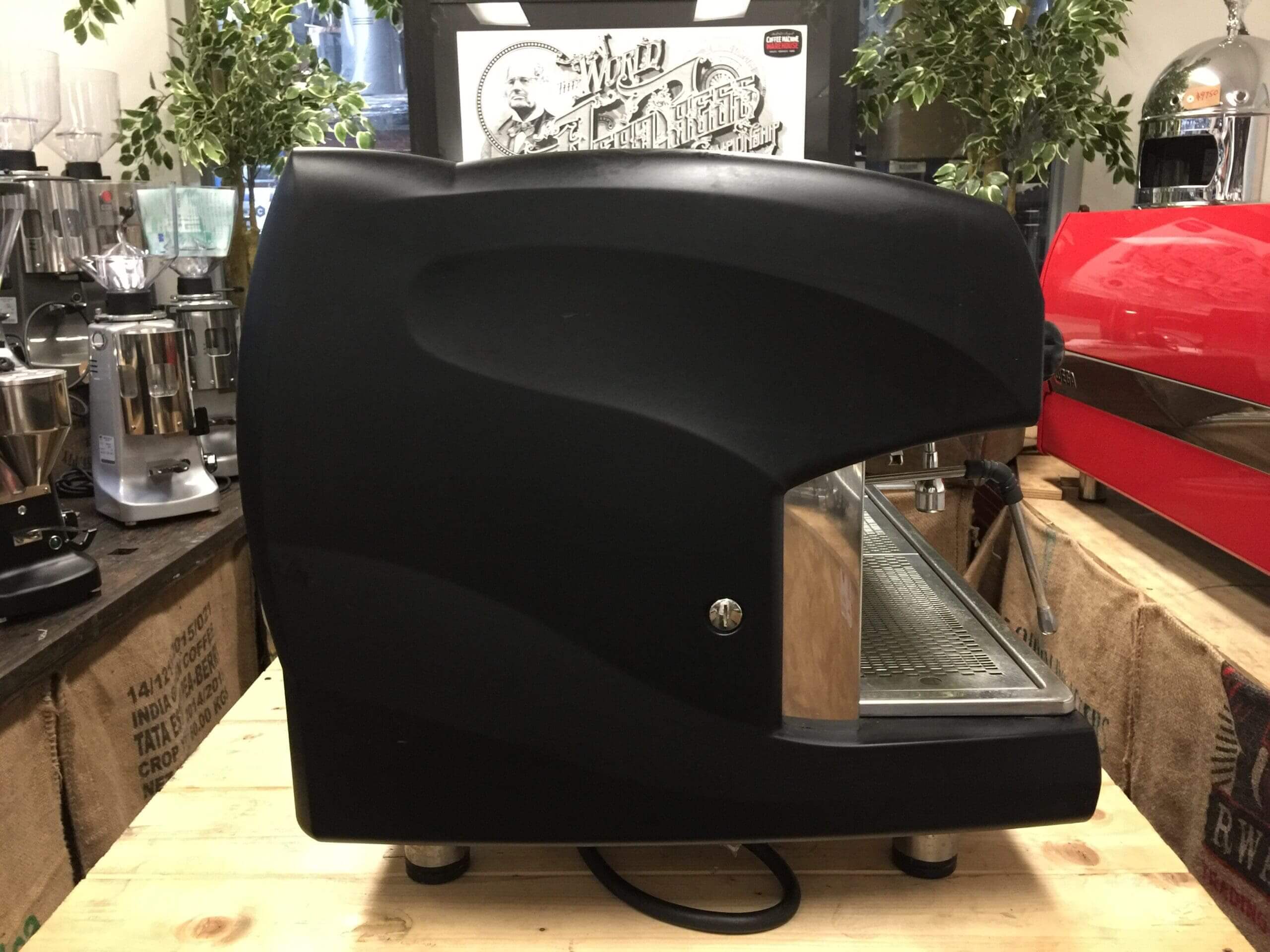 Wega Polaris High Cup Matte - 3 Group Commercial Espresso Machine - Black