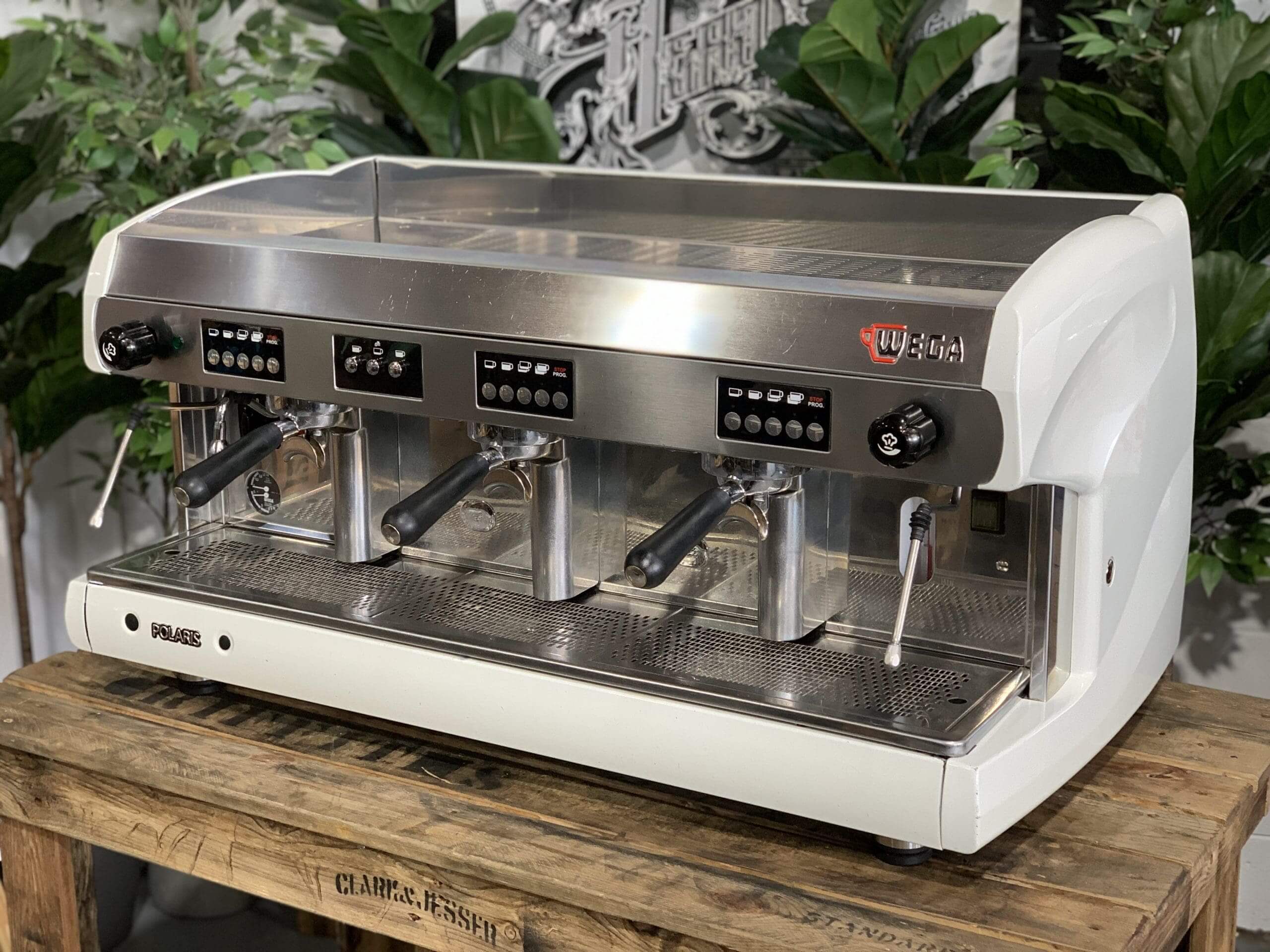 Wega Polaris High Cup - 3 Group Commercial Espresso Machine - White