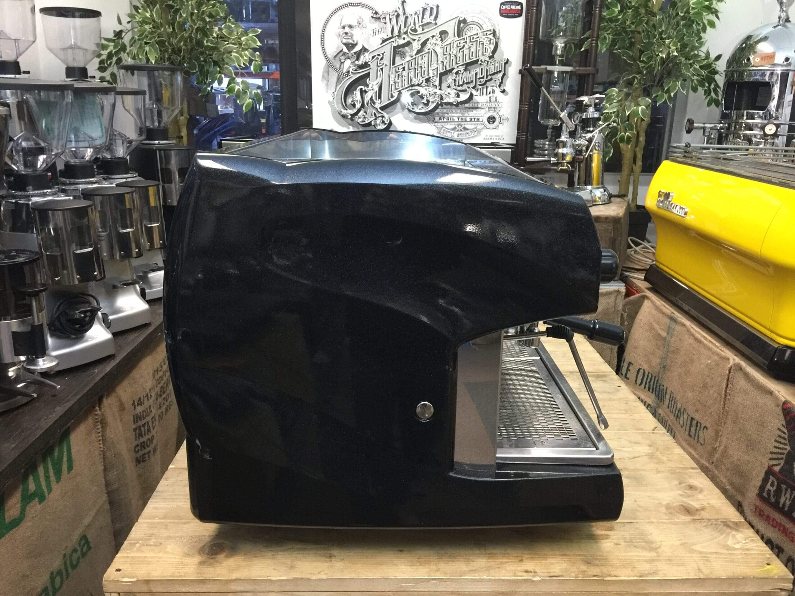 Wega Polaris Low Cup Metallic - 3 Group Commercial Espresso Machine - Black