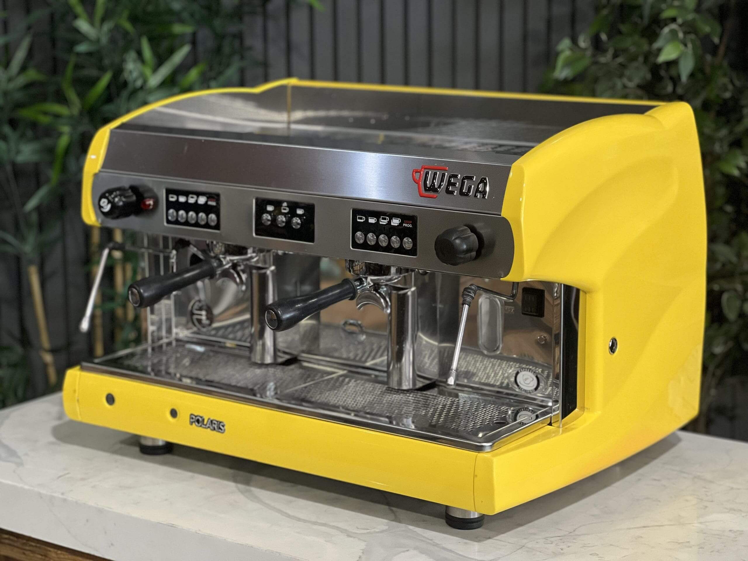 Wega Polaris High Cup - 2 Group Commercial Espresso Machine - Yellow