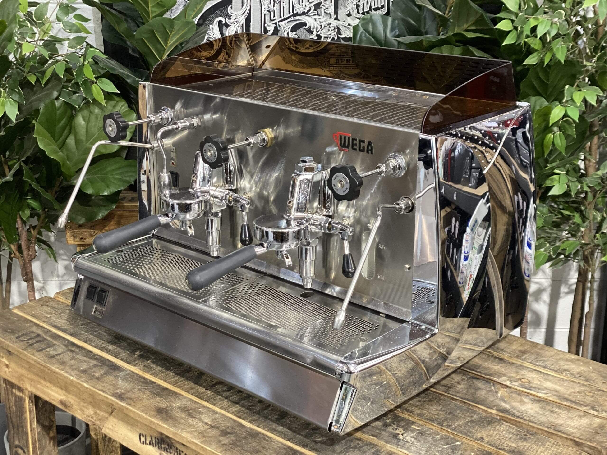 Wega Vela Vintage - 2 Group Commercial Espresso Machine - Chrome