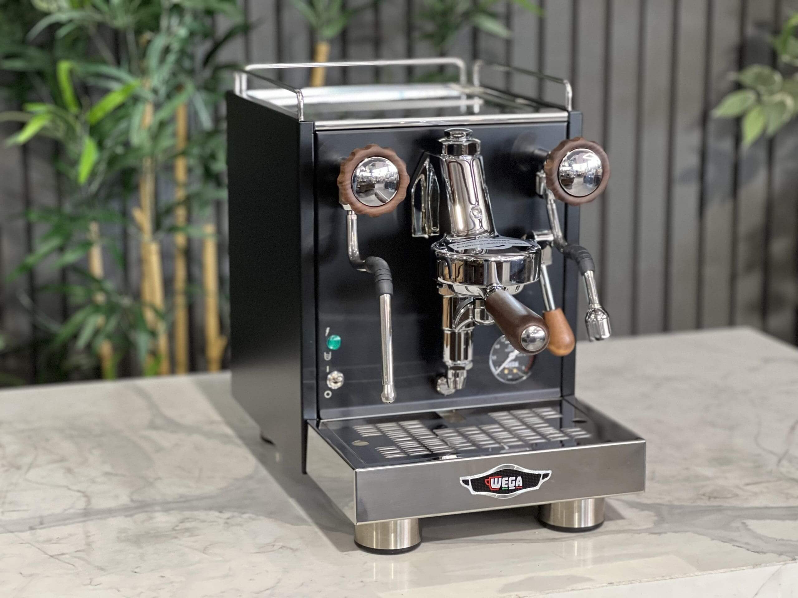 Wega W Mini Black - 1 Group Commercial Espresso Machine - Timber
