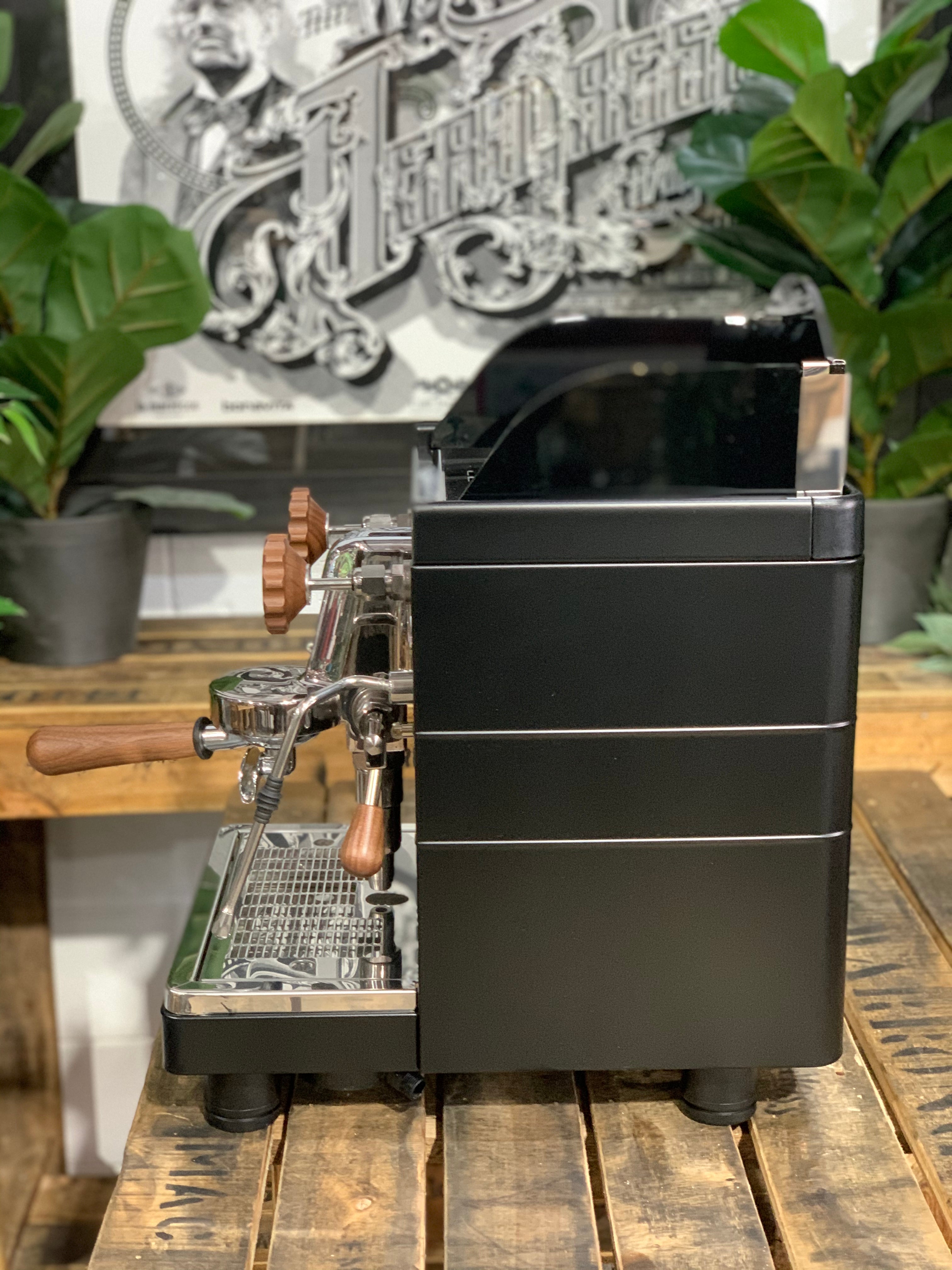 Wega Mininova Classic & Wooden Accents - 1 Group Commercial Espresso Machine - Black