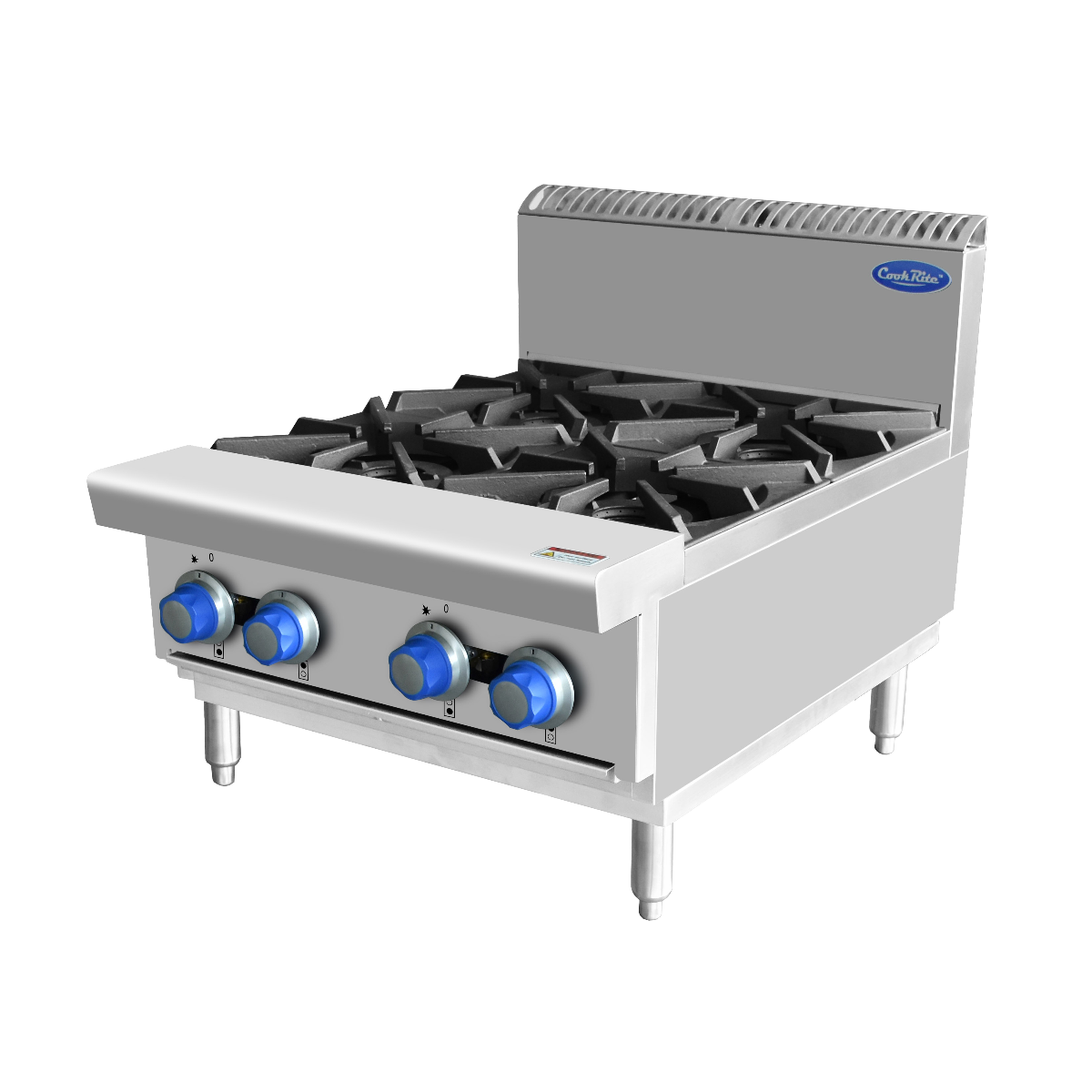 Cookrite AT80G4B-C Open 4 Burner Cook Top - Natural Gas/LPG