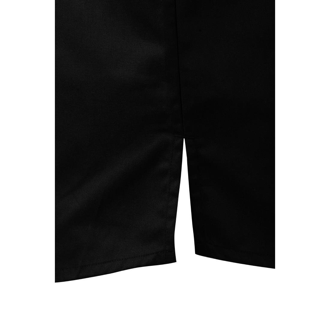 Southside Harlem Short Sleeve Zipper Chef Jacket Black Size S - BA115-S