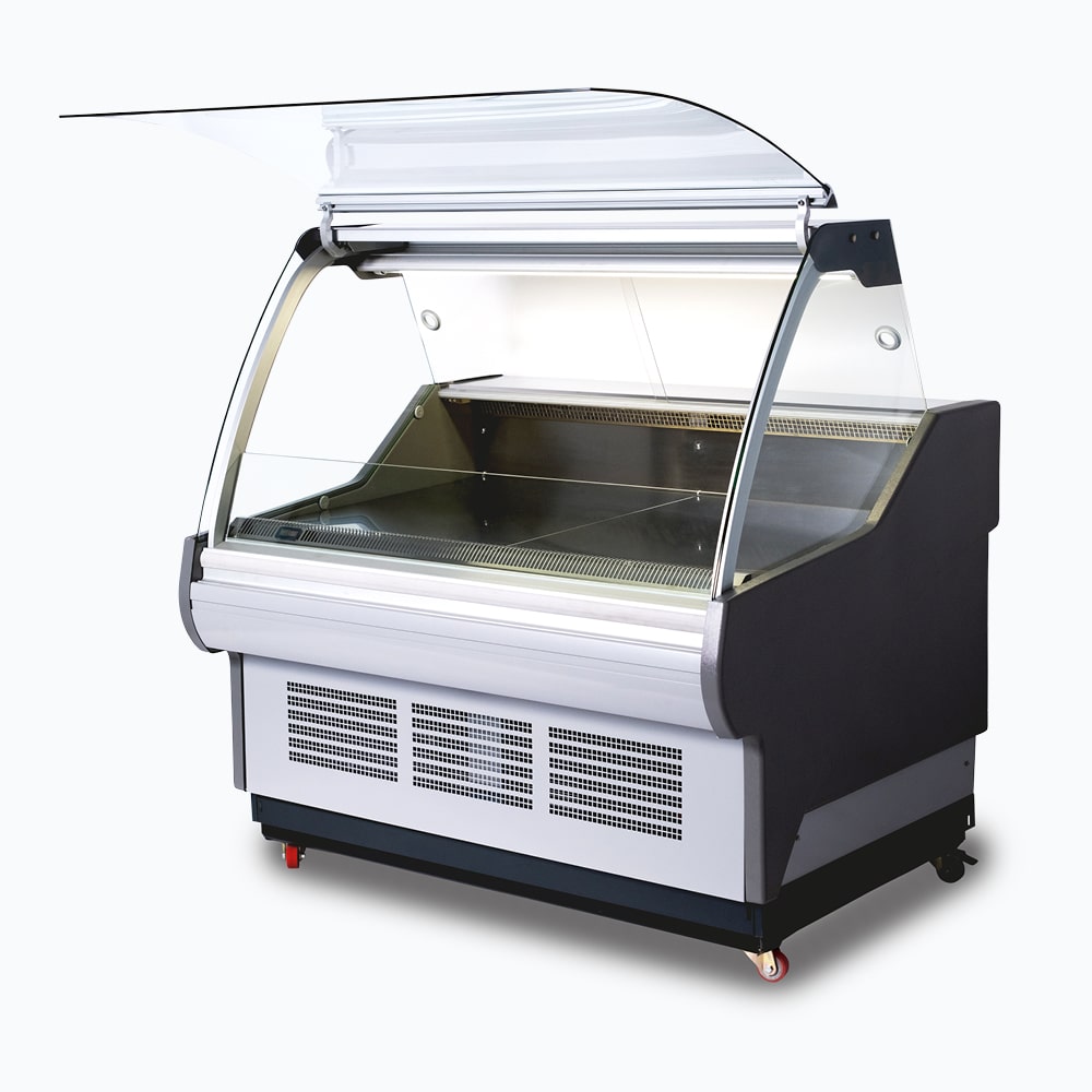 Bromic Curved Glass Deli Display - 1955mm DD1875CG-NR