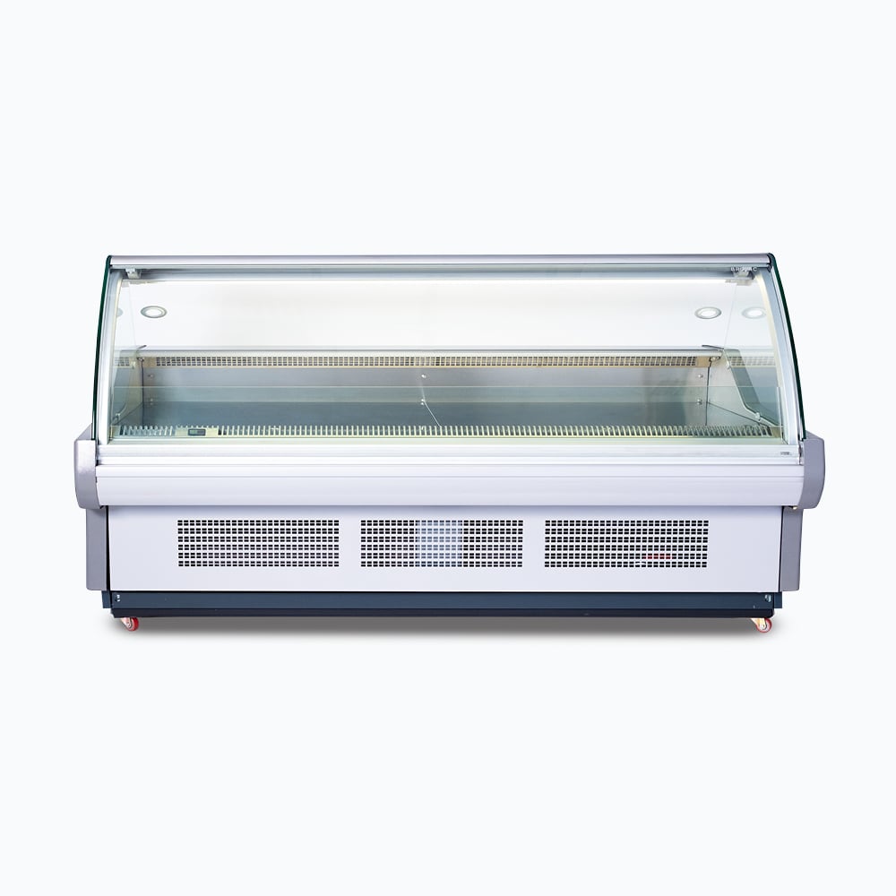 Bromic Curved Glass Deli Display - 2580mm DD2500CG-NR