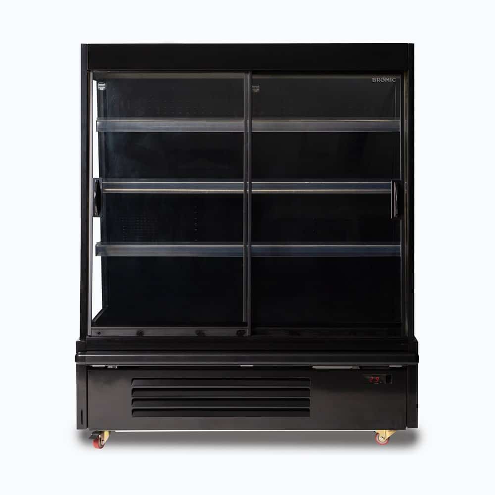 Bromic Semi Vertical Display Fridge - 1250mm - 2 Doors - Sliding SVM1250SD-NR