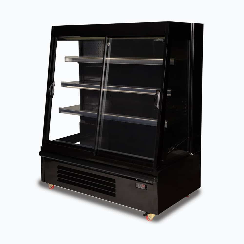 Bromic Semi Vertical Display Fridge - 1250mm - 2 Doors - Sliding SVM1250SD-NR