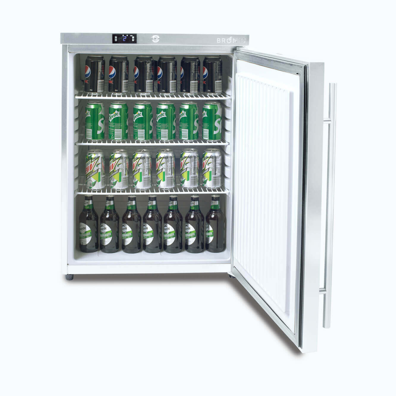 Bromic Under Bench Fridge - 138L - 1 Door - Stainless Steel UBC0140SD-NR