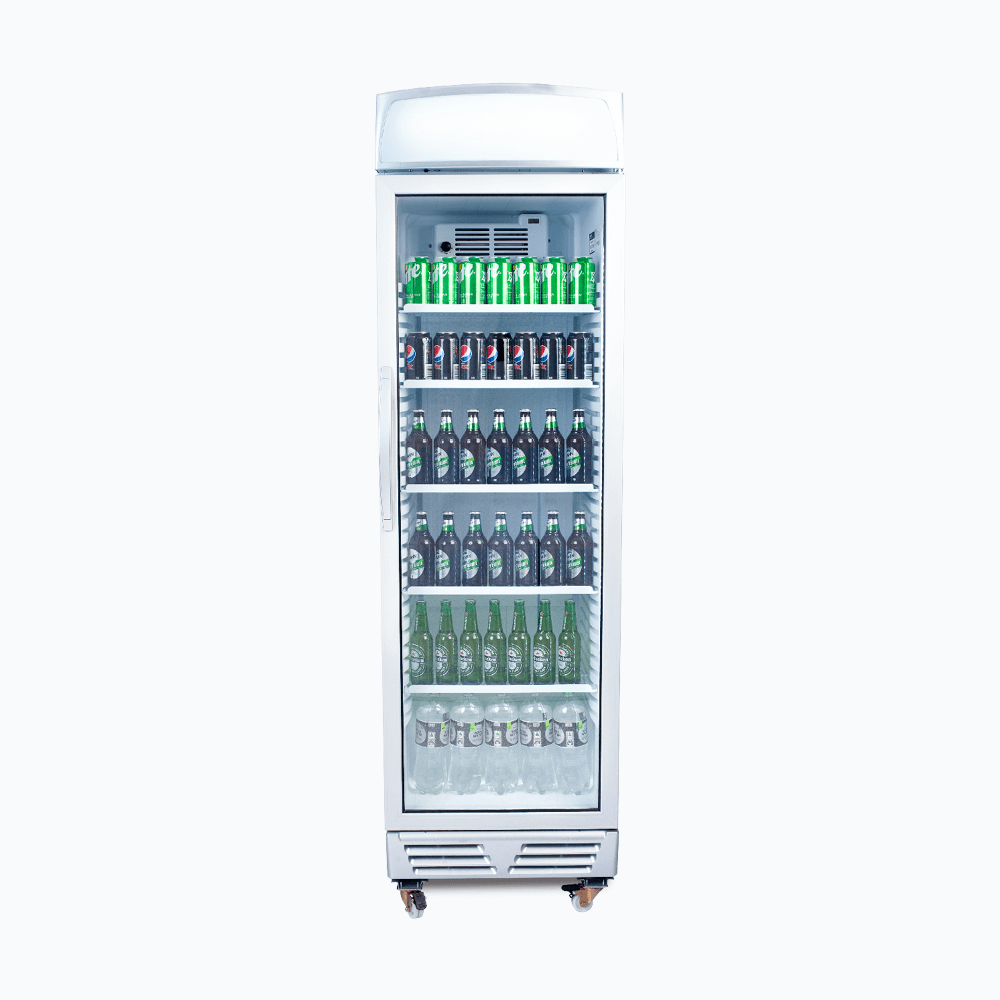 Bromic Upright Display Fridge - 372L - 1 Door - Flat Glass - Lightbox GM0374L-NR