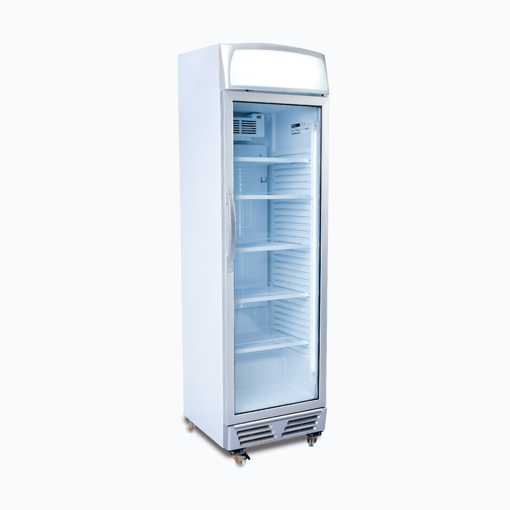 Bromic Upright Display Fridge - 372L - 1 Door - Flat Glass - Lightbox GM0374L-NR