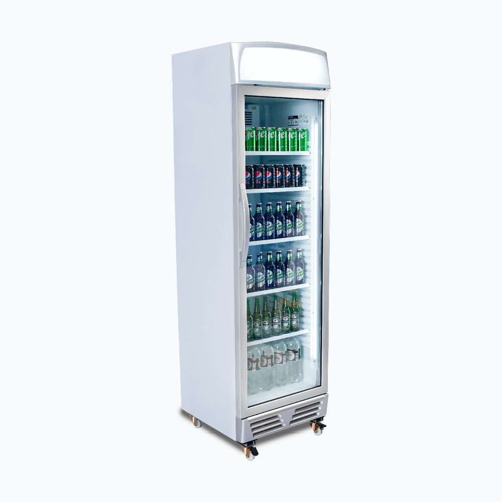 Bromic Upright Display Fridge - 372L - 1 Door - Flat Glass - Lightbox GM0374L-NR