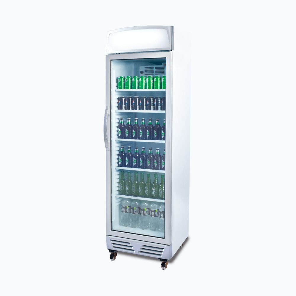 Bromic Upright Display Fridge - 372L - 1 Door - Flat Glass - Lightbox GM0374L-NR