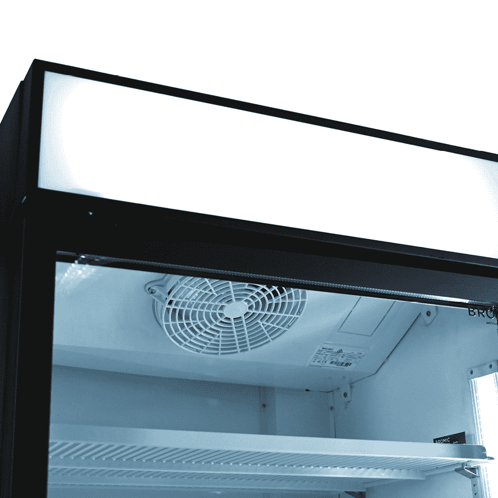 Bromic Upright Display Fridge - 659L - 1 Door - Flat Glass - Lightbox GM0690LB