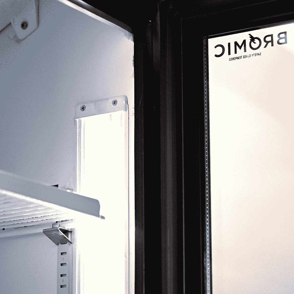 Bromic Upright Display Fridge - 659L - 1 Door - Flat Glass - Lightbox GM0690LB
