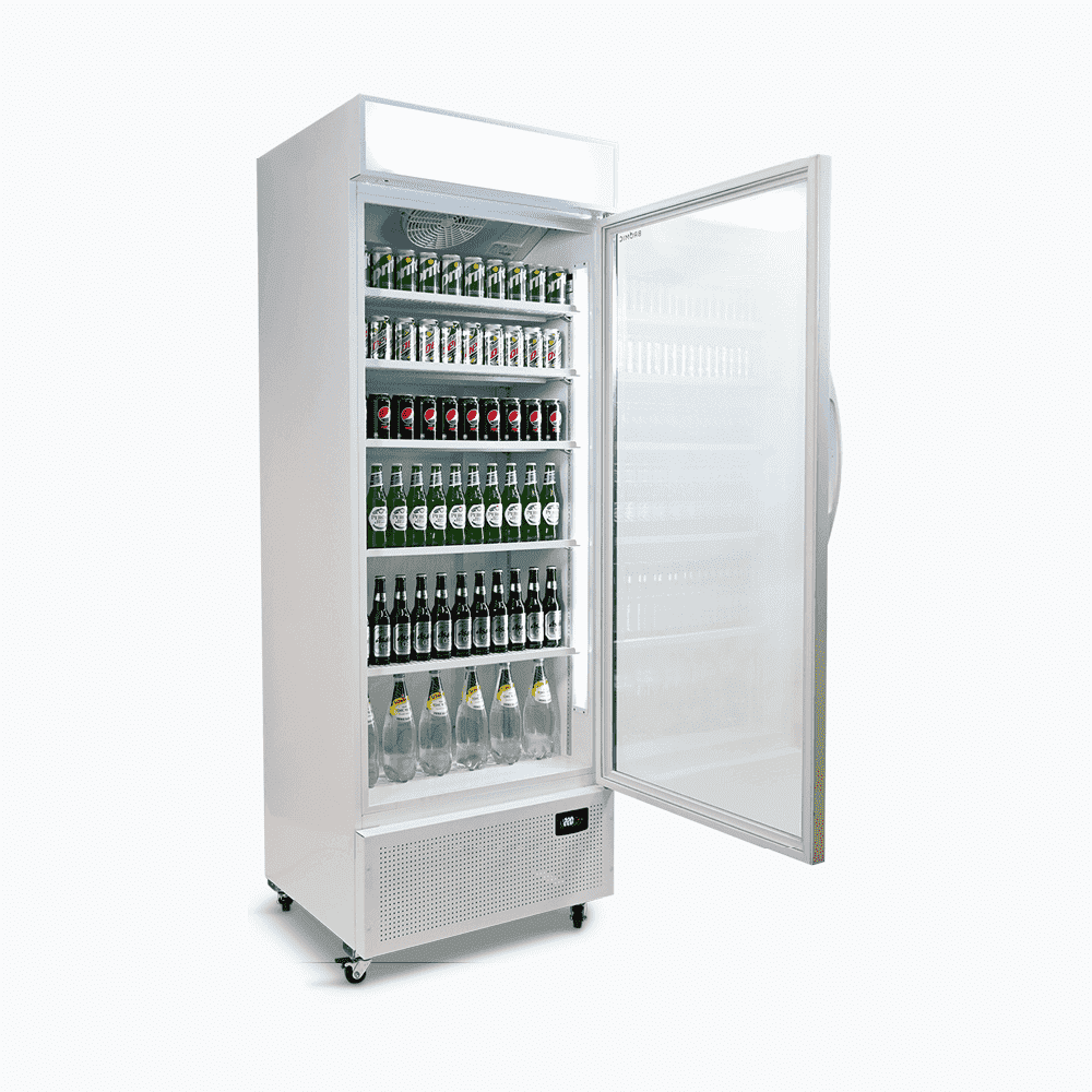 Bromic Upright Display Fridge - 659L - 1 Door - Flat Glass - Lighbox GM0690LW