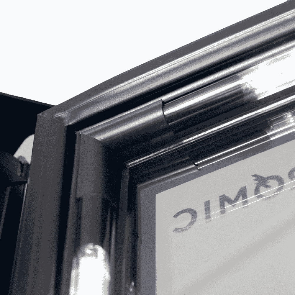 Bromic Upright Display Fridge - 1126L - 2 Door - Flat Glass - Black GM1100B-NR