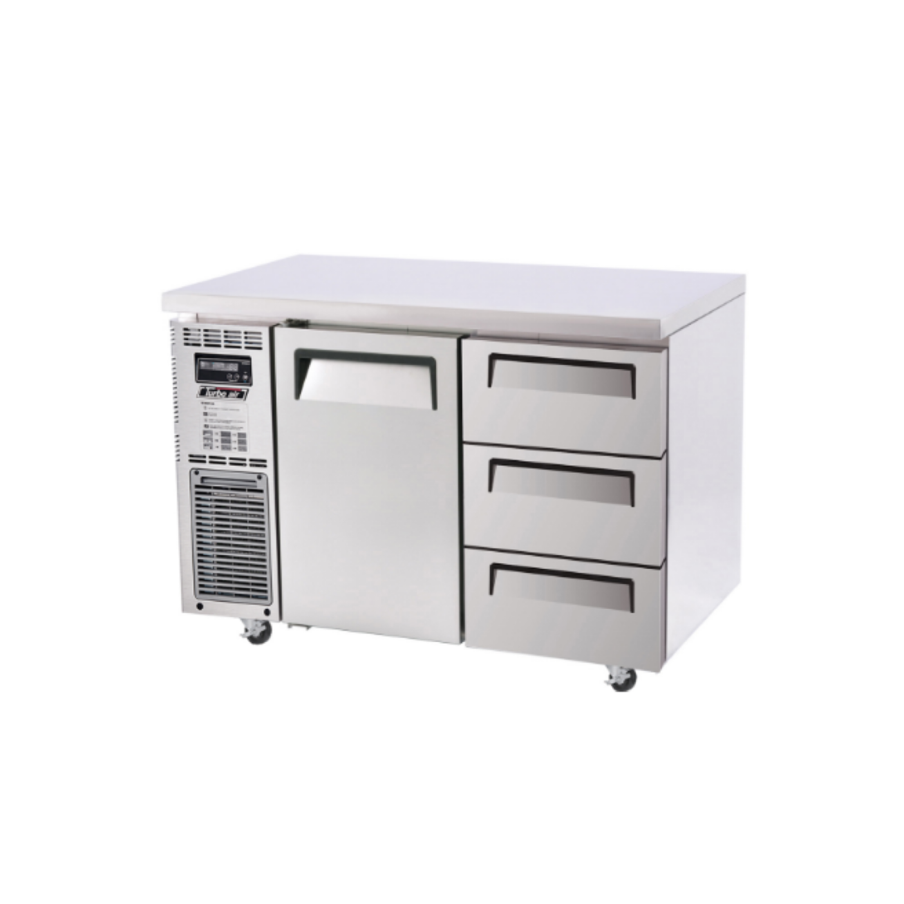 Turbo Air Undercounter 1 Door 3 Drawer Fridge KUR12-3D-3-N