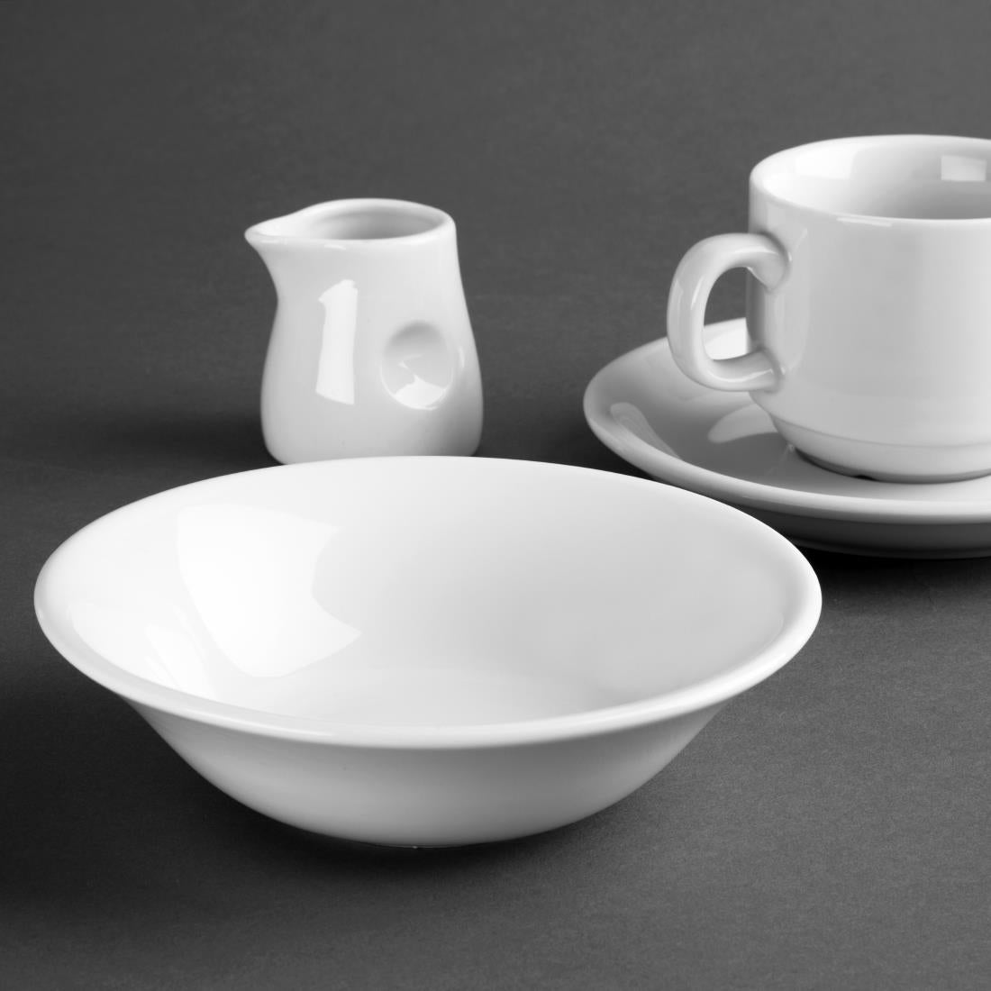 Olympia Whiteware Oatmeal Bowls 150mm 300ml (12 Pack) - CB475