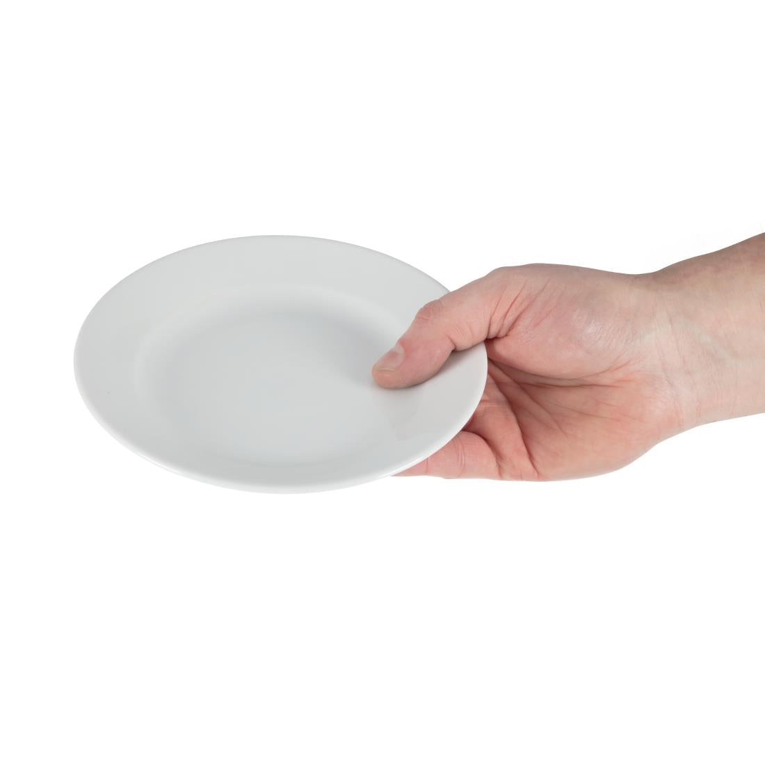 Olympia Whiteware Wide Rimmed Plates 165mm (12 Pack) - CB478